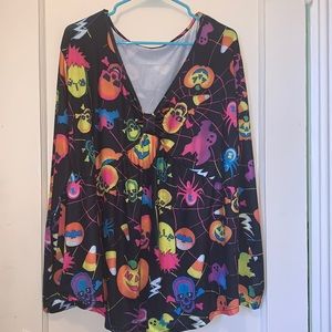 Halloween Vneck Blouse